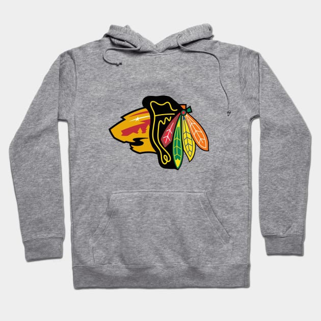 Chicago Wild - Minnesota Blackhawks logo mashup Hoodie by phneep